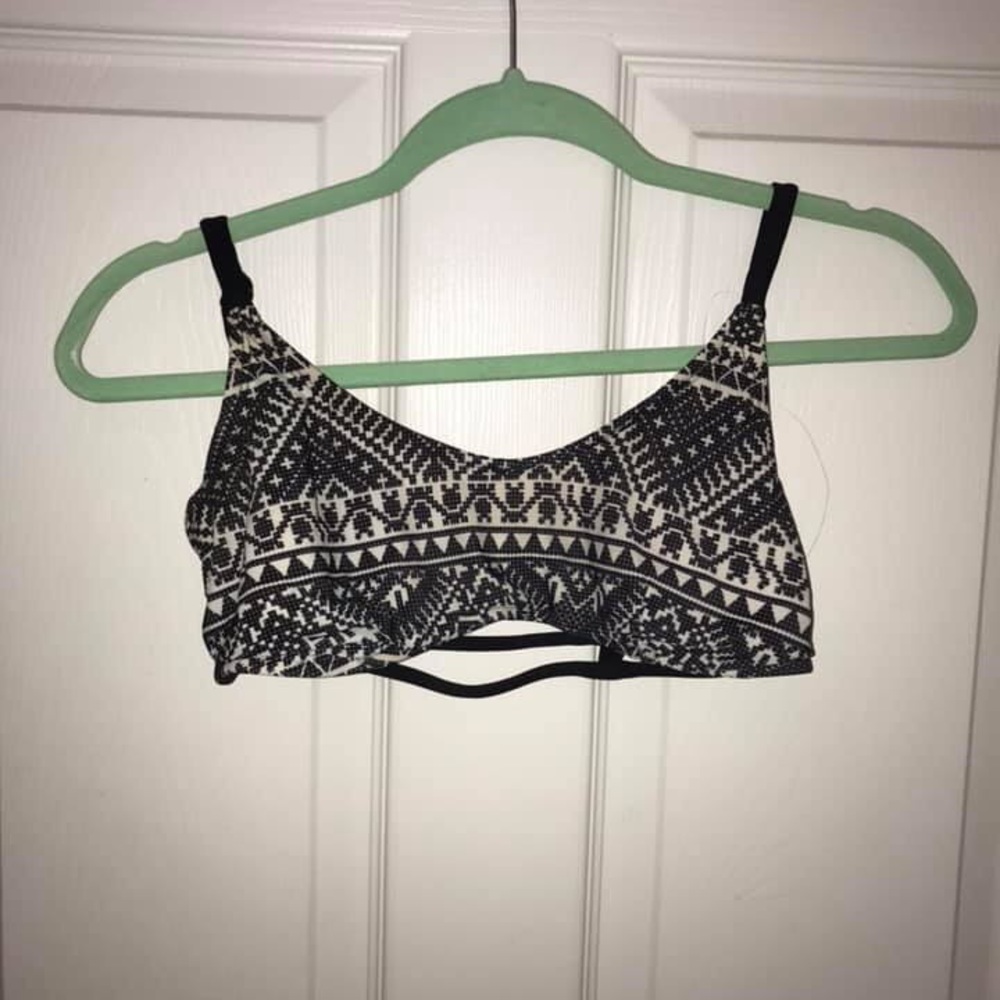 Aztec target swimsuit top